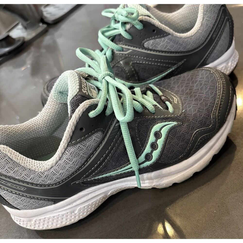 Saucony Cohesion 10 Women's Running Shoes Grey Size 6.5 S15343-3 Wide